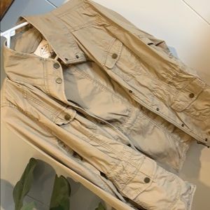 Women’s tan utility jacket. St. John’s Bay. Size S
